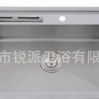 广东手工水槽单槽菜盆304不锈钢加厚台上盆洗菜盆7645